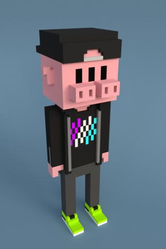 Meebits with Type Pig