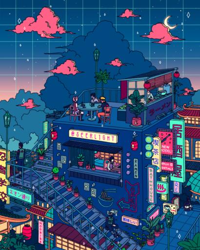 Neon Village by Seerlight