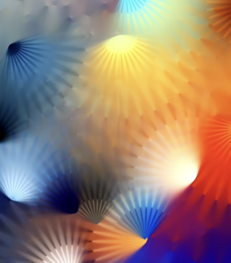Radial glow forms by Zach Lieberman
