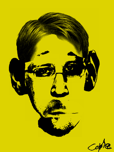 Edward Snowden - Decentral Eyes - Variant 04 by Coldie