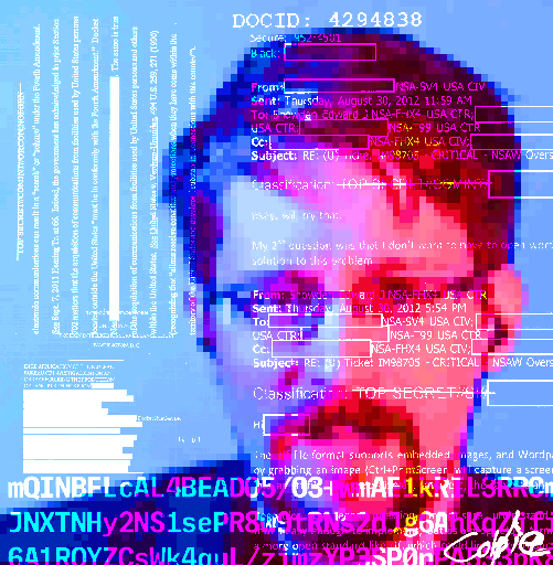 Edward Snowden - Decentral Eyes - Variant 01 by Coldie