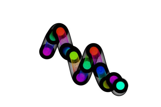 Chromie Squiggle #3784 by Snowfro